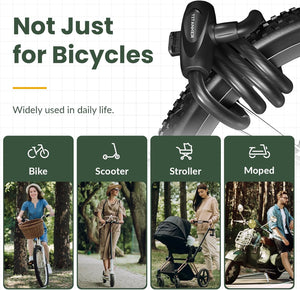 Bike Lock, 1/2 Inch Thick Bike Lock Cable Coiled Secure Bicycle Lock with Keys Scooter Lock Bike Locks Heavy Duty anti Theft Bike Cable Lock with Mounting Bracket (4Feet, 6 Feet)