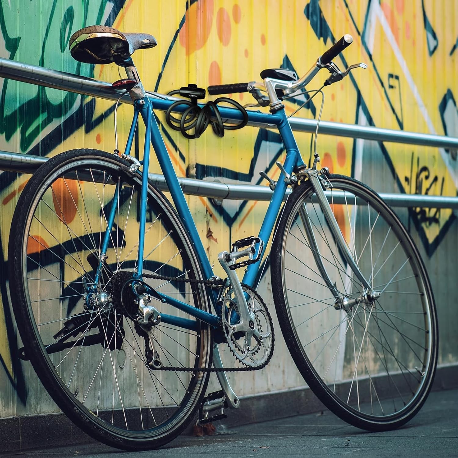 Bike Lock, 1/2 Inch Thick Bike Lock Cable Coiled Secure Bicycle Lock with Keys Scooter Lock Bike Locks Heavy Duty anti Theft Bike Cable Lock with Mounting Bracket (4Feet, 6 Feet)